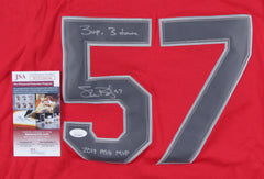 Shane Bieber Signed American League Jersey Inscribed "3 up, 3 down" & "2019 ASG