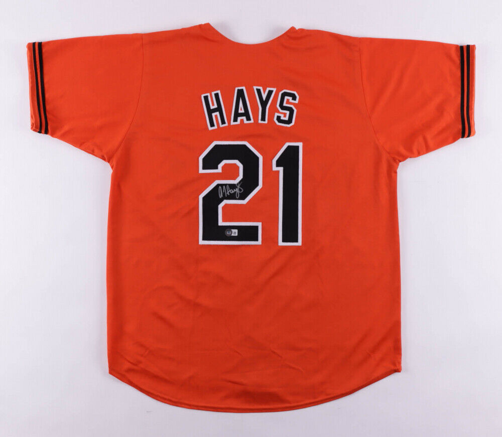 Austin Hays Signed Baltimore Orioles Jersey (Beckett Holo) 2016 O's Dr –