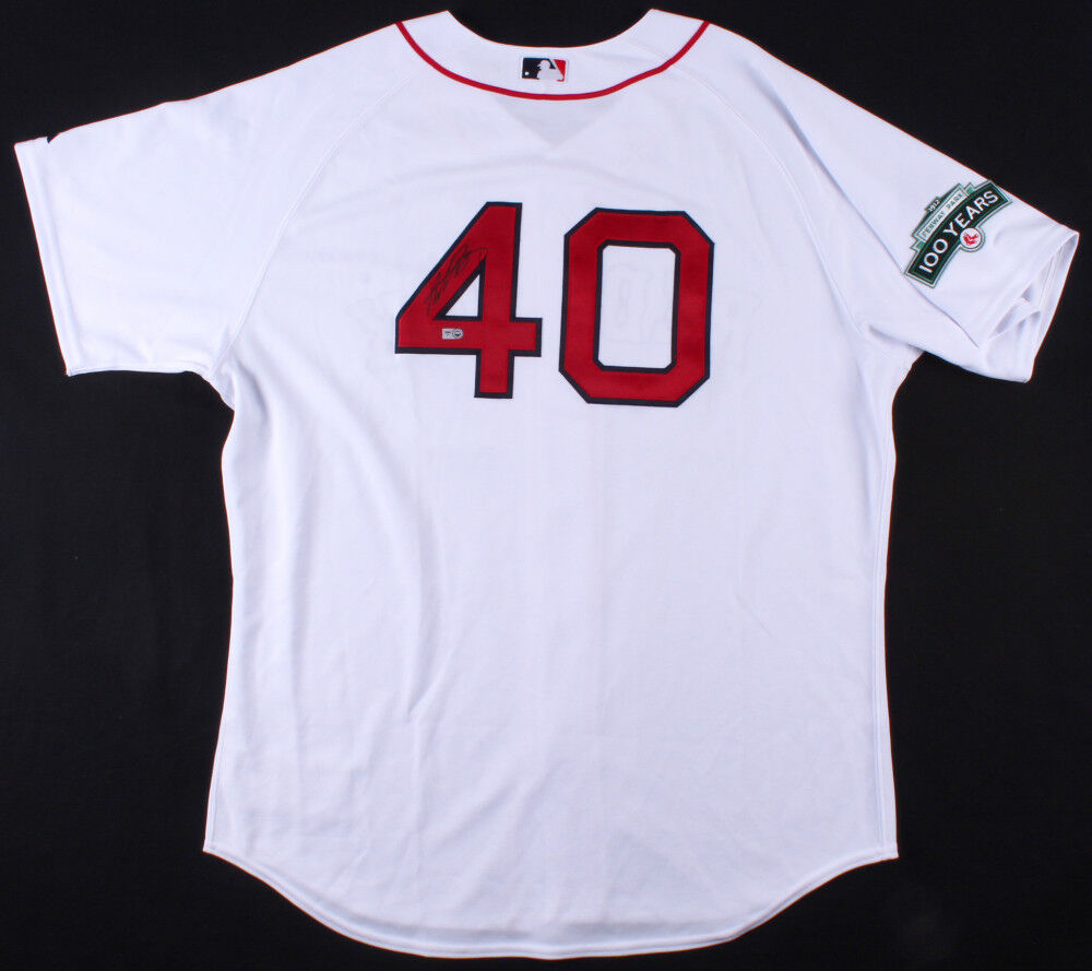 Andrew Bailey Signed Red Sox Majestic Jersey with Fenway Park 100 Yea –