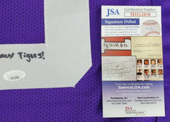 BJ Ojulari “Geaux Tigers” Signed LSU Tigers Purple Jersey (JSA COA) Cardinals LB