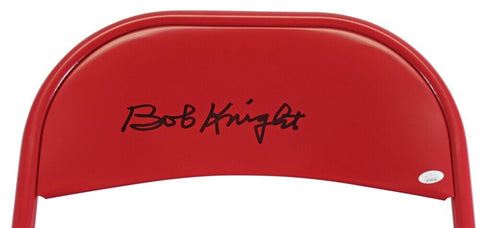 Bob Knight Signed Indiana Hoosier Signed Folding Chair / The Infamous Chair Toss