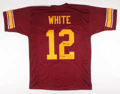 Charles White Signed USC Trojans Marron Jersey Inscribed "'79 Heisman" (JSA COA)