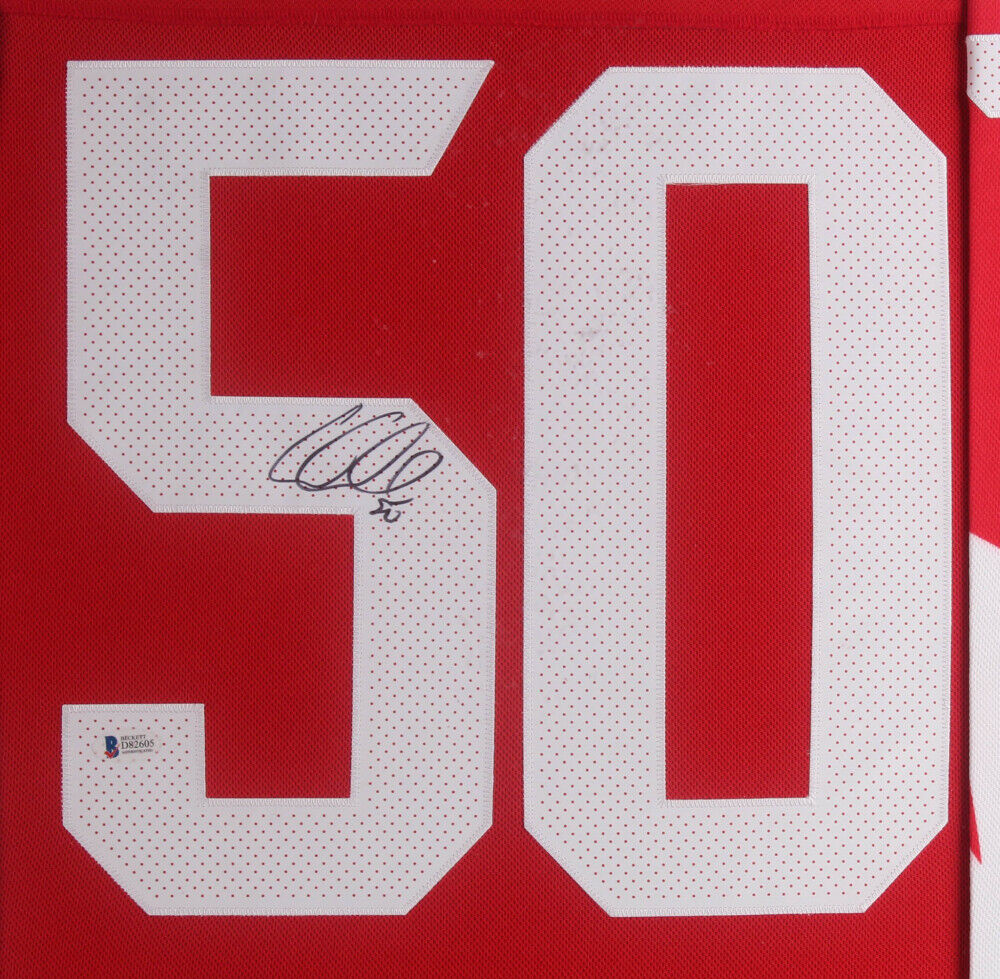 Corey Crawford Signed Team Canada 35x43 Framed Jersey Display Becket COA Chicago