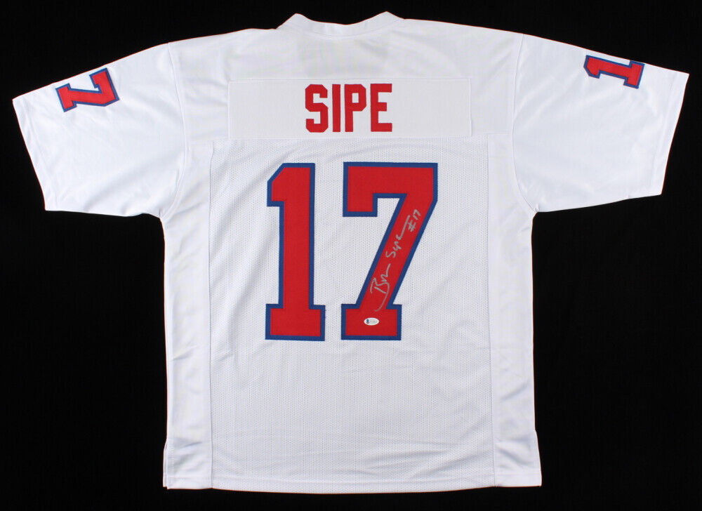 Brian Sipe Signed 1984 USFL New Jersey Generals Jersey (Beckett COA) Browns  QB