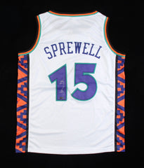 Latrell Sprewell Signed 1995 All Star Game Jersey (Steiner) 4xNBA All Star Guard
