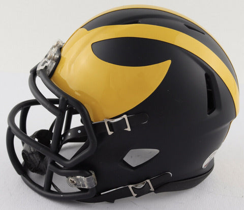 Aidan Hutchinson Signed Michigan Wolverine Speed Mini-Helmet (Beckett) Senior DB