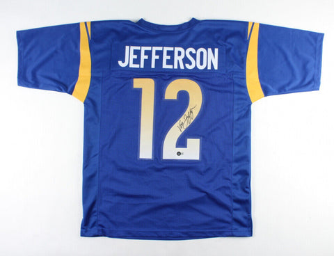 Van Jefferson Signed Los Angeles Rams Blue Jersey (Beckett Holo) Wide Receiver