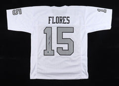 Tom Flores Signed Raiders Jersey (Beckett) Oakland Q.B. (1960–1966) H.O.F. 2021