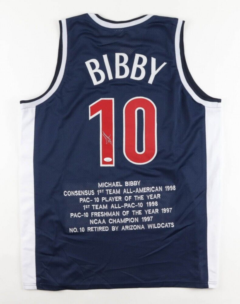 Mike Bibby Framed Jersey Beckett Autographed Signed Arizona Wildcats