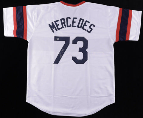 Yermin Mercedes Signed Chicago White Sox 1983 Throwback Jersey Beckett Hologram