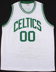 Robert Parish Signed Boston Celtics Career Stat Jersey (Leaf COA)