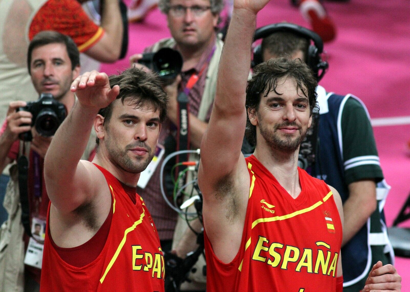 2014 New Team Spain Espana Basketball Jersey #4 Pau Gasol #13 Marc Gasol #7  Navarro #11 Rubio #5 Fernandez Baloncesto Jersey