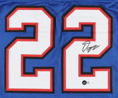 Damien Harris Signed Bills Jersey (Beckett) Buffalo's #1 Running Back 2023