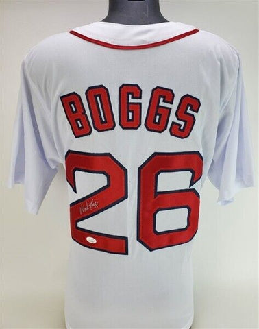 Wade Boggs Signed Boston Red Sox Blue Jersey /12xAll Star / 5x Batting –