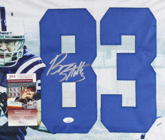 Brandon Stokley Signed Indianapolis Colts Custom Photo Image Jersey (JSA COA)