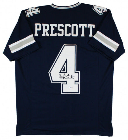 Dak Prescott Signed Dallas Cowboys Jersey (Beckett COA) 2016 4 Rnd Pk