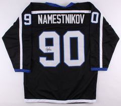 Vladislav Namestnikov Signed Black Lightning Jersey (JSA) 2011 1st Rd Draft Pick