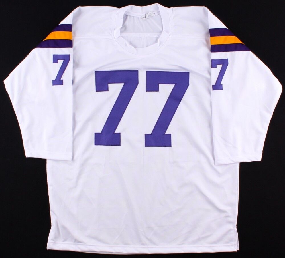 Gary Larsen Signed Vikings Throwback Jersey (TSE COA) 2× Pro Bowl