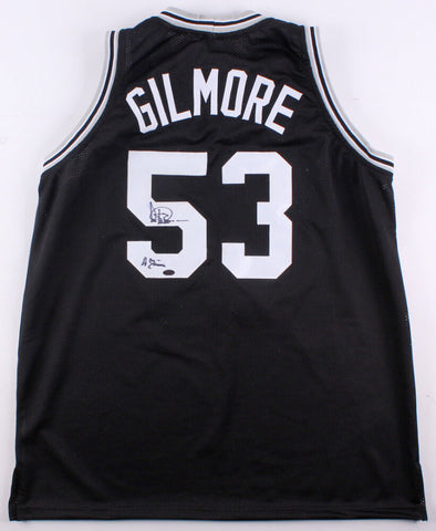 Artis Gilmore Signed San Antonio Spurs Jersey With Inscription (Leaf COA)