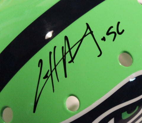 Cliff Avril Signed Seahawks Full-Size Custom Matte Green Helmet (JSA)