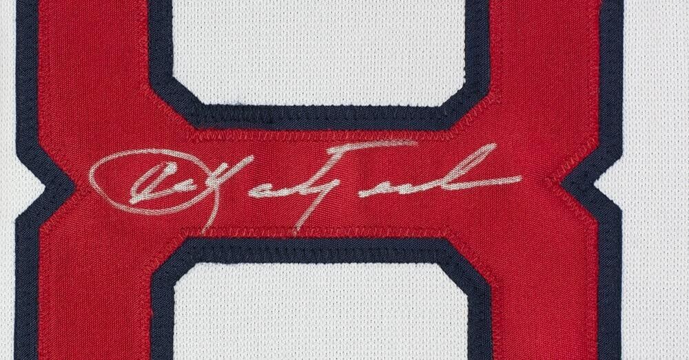 Boston Red Sox Carl Yastrzemski Autographed White Nike Jersey Size L TC  67 Beckett BAS Stock #203884