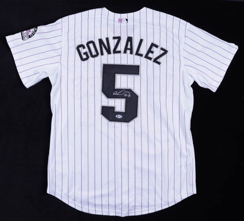 Carlos Gonzalez Signed Colorado Rockies Majestic MLB Jersey (Beckett COA)