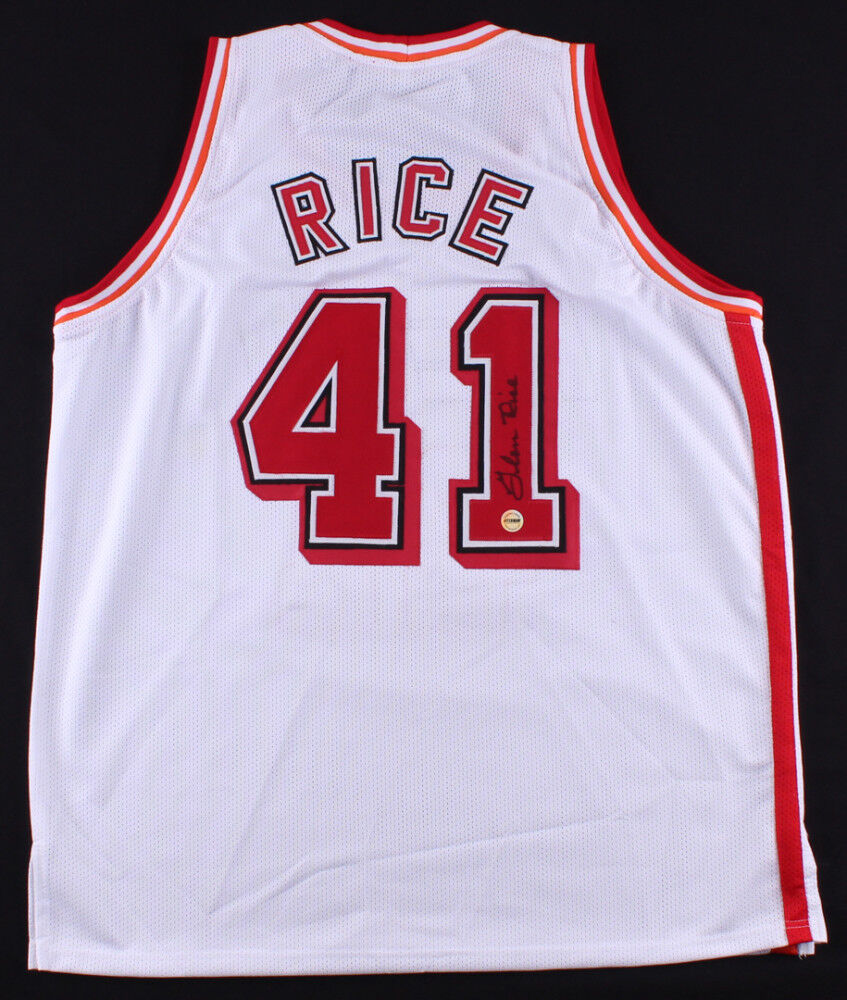 Glen Rice Signed Miami Heat White Home Jersey (Fiterman Sports