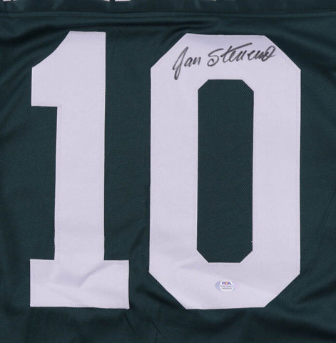 Jan Stenerud Signed Packers Jersey (PSA COA) Green Bay Kicker (1980–1983) H O F