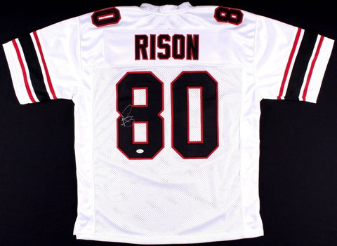 Andre Rison Signed Atlanta Falcons White Jersey (JSA COA) 5x Pro Bowl W.R