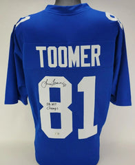 Amani Toomer Signed New York Giants Jersey Inscribed "S.B. XLII Champ" (Beckett)