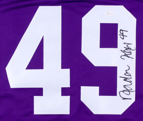 Arden Key Signed LSU Tigers Purple Jersey (JSA COA) First-team All-SEC (2016)