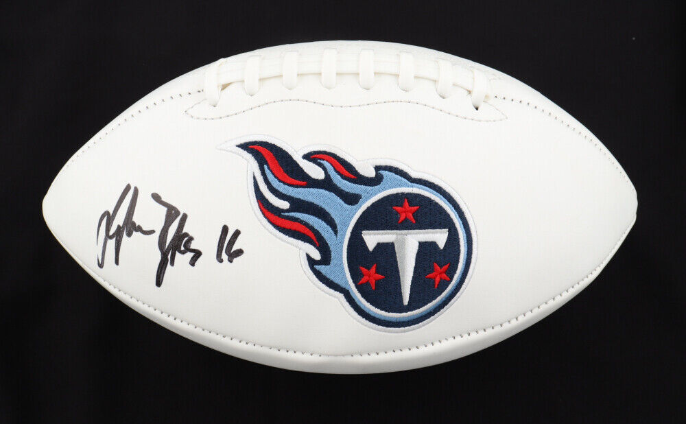 Eddie George Signed Football NFL Game ball Tennessee Titans Wilson HOF  Fanatics