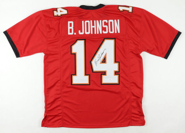 BRAD JOHNSON Tampa Bay Buccaneers 8X10 ACTION PHOTO Red Jersey