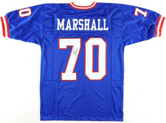 Leonard Marshall Signed New York Giants Jersey (JSA COA) 2xSuper Bowl Champ D.E.