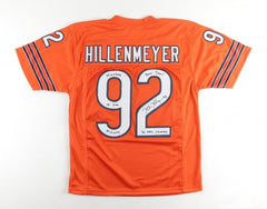 Hunter Hillenmeyer Signed Chicago Bears Jersey / Multiple Inscriptions (JSA COA)