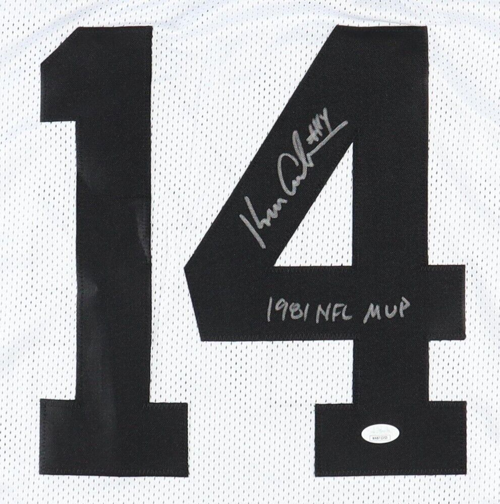 Ken Anderson Autographed Signed Cincinnati Bengals White Jersey / 1981 NFL  MVP (JSA COA)