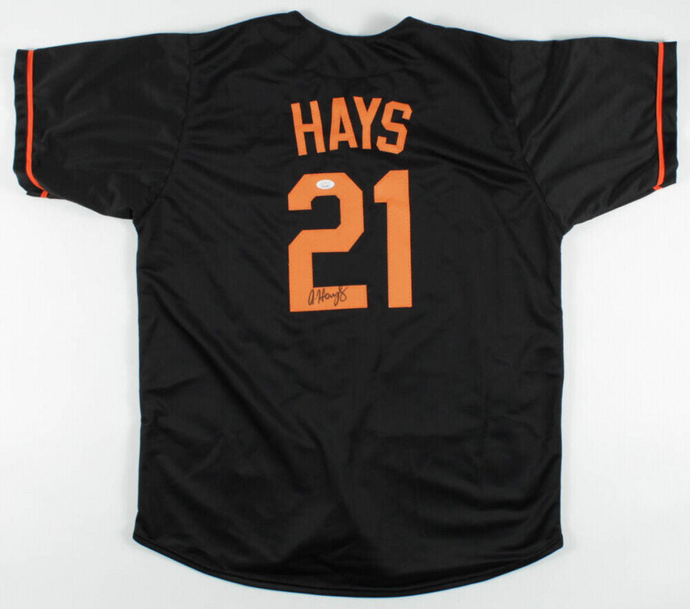 Austin Hays Signed Baltimore Orioles Jersey (JSA COA) 2016 O's Draft Pick ) O.F.