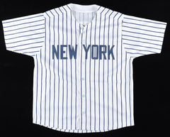 Sparky Lyle Signed Yankees Pinstriped Jersey (Beckett) AL Cy Young Award (1977)