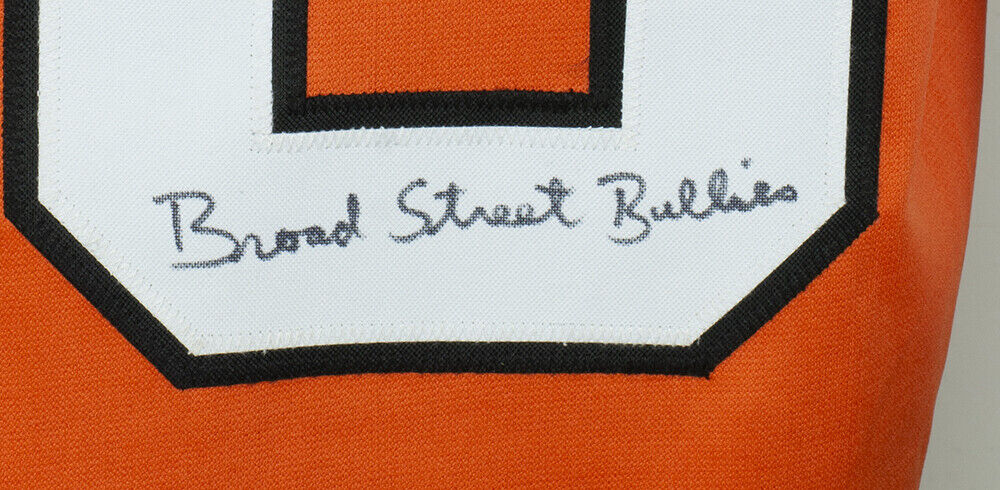 Bobby Clarke Signed Flyers Jersey Inscribed "Broad Street Bullies" (JSA COA)
