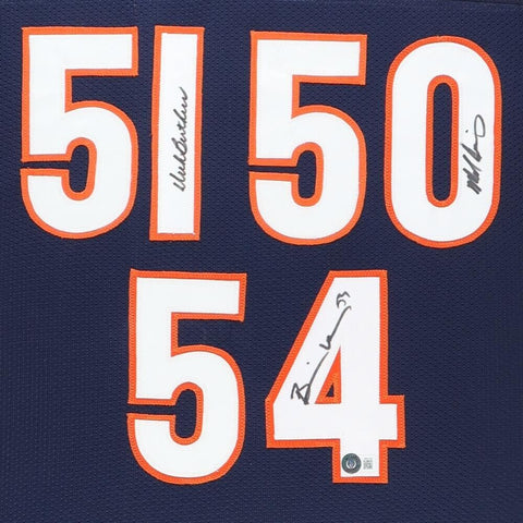 Chicago Bears Butkus, Singletary & Urlacher Sign "Monsters of the Midway" Jersey
