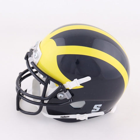 Blake Corum Signed Michigan Wolverines Speed Schutt Mini-Helmet (Playball Ink)
