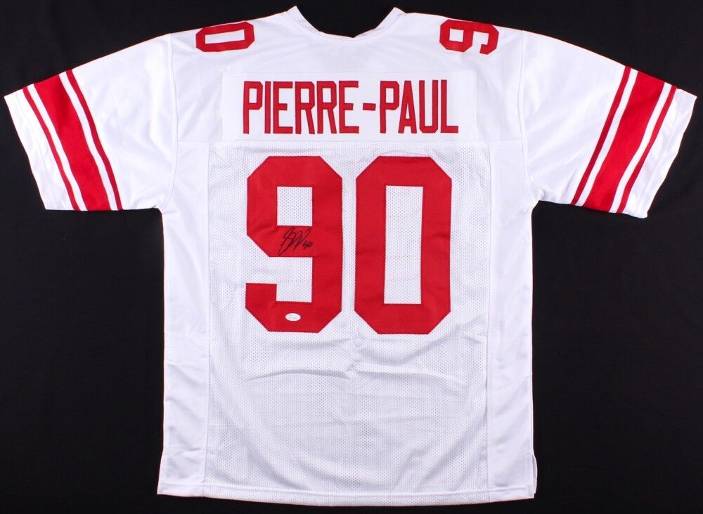 Jason Pierre-Paul Signed White Giants Jersey (JSA) Super Bowl