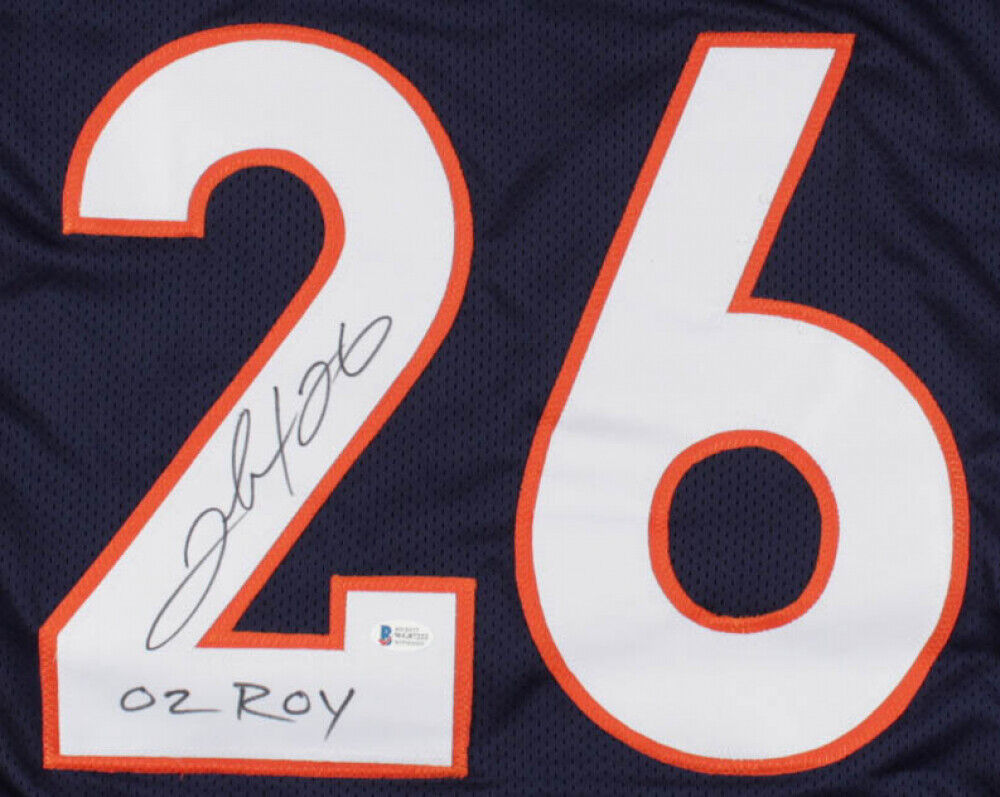 Clinton Portis Signed Denver Broncos Jersey Inscribed "02 ROY" (Beckett COA) R.B