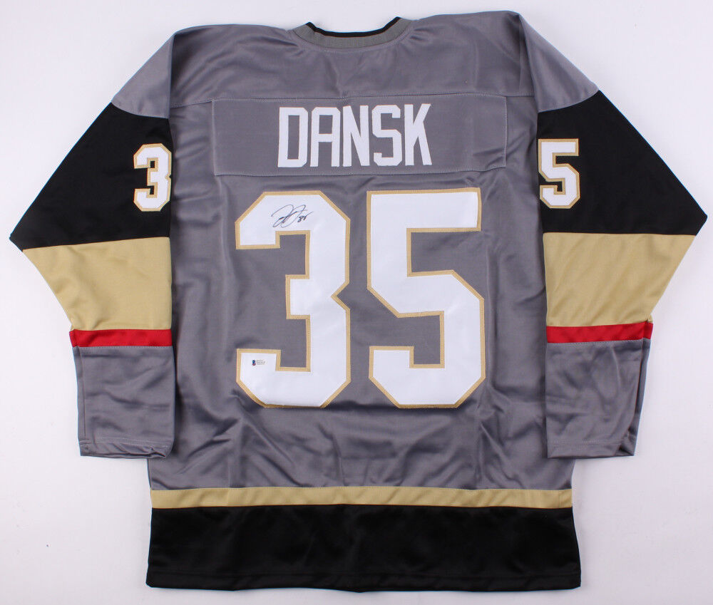 Oscar Dansk Signed Golden Knights Jersey (Beckett) Las Vegas Expansion Team