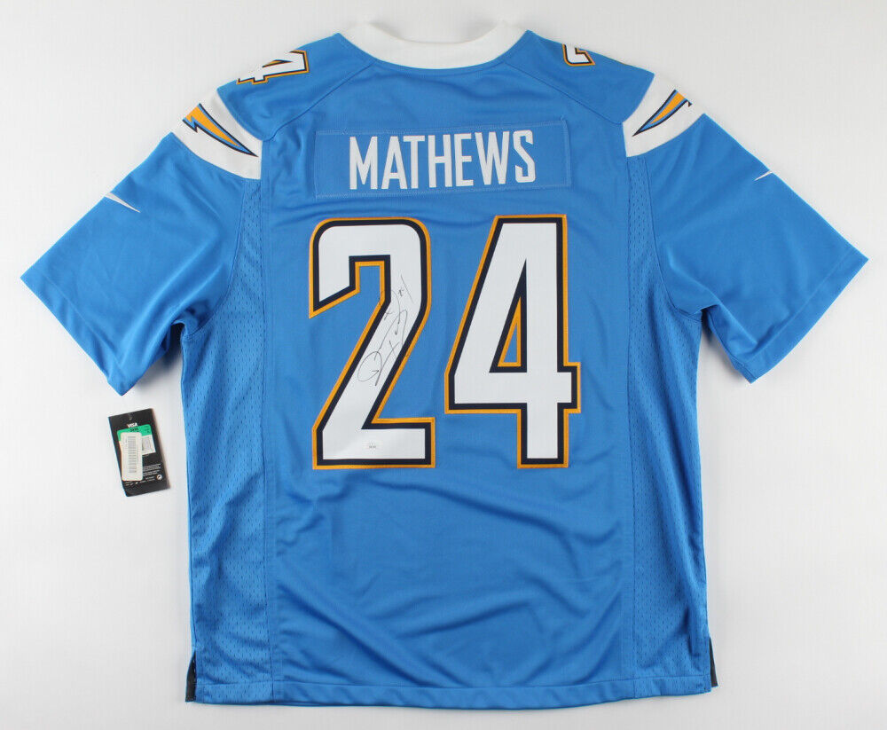 Ryan Mathews Signed San Diego Chargers Custom Jersey (JSA COA