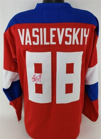 Andrei Vasilevskiy Signed Team Russia Jersey /Tampa Bay Lightning Goalie PSA COA