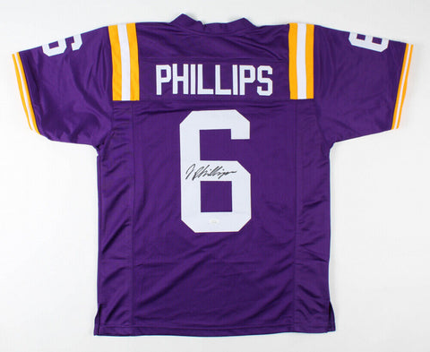 Jacob Phillips Signed LSU Tigers Jersey (JSA COA) 2020 3rd Rd Pck Browns / LB