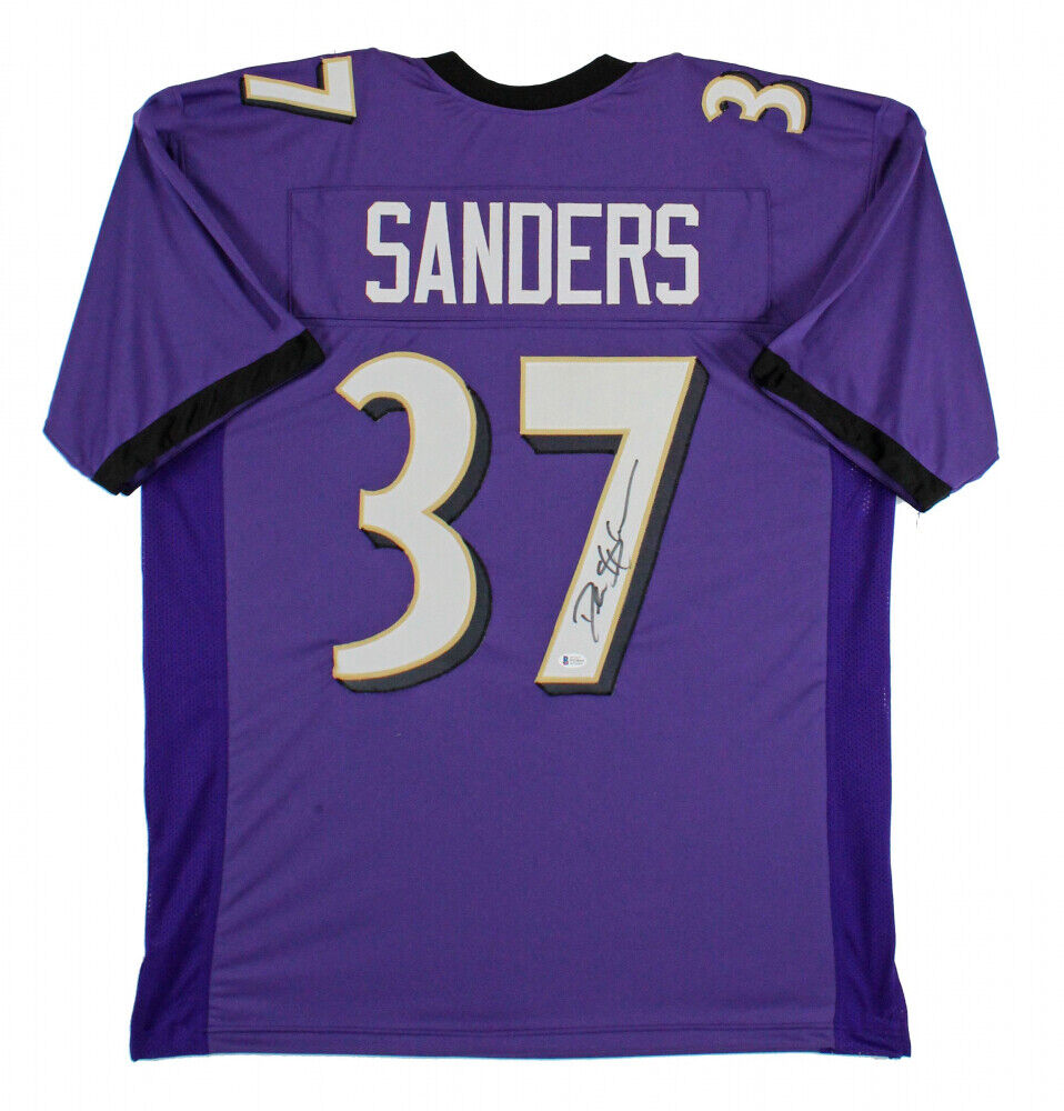 Deion Sanders Signed Baltimore Ravens Jersey (Beckett COA) Neon Deion