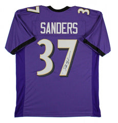 Deion Sanders Signed Baltimore Ravens Jersey (Beckett COA) "Neon Deion"