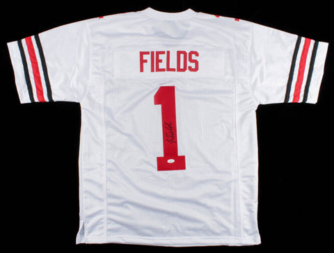 Justin Fields Signed Ohio State Buckeyes Jersey (JSA COA) 2021 Top 10 Pick ? Q.B